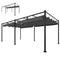 19' x 10' Pergola with Retractable Canopy, Patio Pergola with Sun Shade Shelter, UV50+, for Patio, Garden, Dark Grey