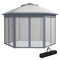 13' x 13' Pop Up Canopy Tent with Netting and Carry Bag, Instant Sun Shelter, Grey