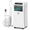 10,000BTU Mobile Portable Air Conditioner with Cooling, Dehumidifier, 2 Speed Fans, 24-Hour Timer for Bedroom, White