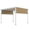 2 Pcs UV Protection Pergola Replacement Canopy, Pergola Shade Cover, Easy to Install, for 10' x 10' Pergola, Sand