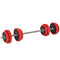 Soozier 44lbs 2-In-1 Dumbbell & Barbell Adjustable Set Strength Muscle Exercise Fitness Plate Bar Clamp Rod Home Gym Sports Area