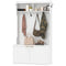 4-In-1 Hall Tree with Shoe Bench, Modern Coat Rack with Open Shelf for Hallway, Entryway, Bedroom, Living Room, White
