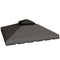 10' x 10' Gazebo Canopy Replacement, Double-Tier Outdoor Gazebo Cover Top Roof, TOP ONLY, Light Grey/Dark Grey