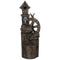 2-in-1 Outdoor Water Fountain with Birdhouse, Outdoor Waterfall, 13.6
