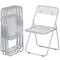 4 Pack Acrylic Foldable Chairs, Transparent Folding Chairs for Living Room, Home Office, Party, Clear