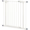 30 Inch Tall Pet Gate with Door Dog Gate and Barrier Indoor for Stairs, Pressure-Mounted Safety Gate, White