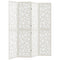 4 Panel Room Divider, 5.6 FT Lightweight Folding Privacy Screen with Geometric Pattern for Living Room, Bedroom, White