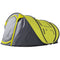 4 Person Camping Tent, Easy Pop Up Tent with Doors, Windows and Carry Bag, Automatic Setup Tent for Hiking, Yellow