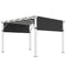 2 Pcs UV Protection Pergola Replacement Canopy, Pergola Shade Cover, Easy to Install, for 10' x 10' Pergola, Black