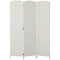6ft Folding Room Divider, 3 Panel Wall Partition with Wooden Frame for Bedroom, Home Office, White