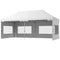 20' x 10' Folding Pop Up Canopy Tent with Sidewalls,  Windows, Weight Bags and Carrying Bag, White