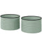 Set of 2 Raised Garden Bed, Metal Planter Box with Safety Edging, Easy-to-assemble Stock Tank, Green