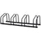 Soozier 4-Bike Bicycle Floor Parking Rack Cycling Storage Stand Garage Organizer for Indoor and Outdoor Use Black
