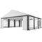 20' x 20' Heavy-duty Large Wedding Tent, Outdoor Carport Garage Party Tent, Patio Gazebo Canopy with Sidewall, Grey