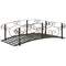 6FT Steel Garden Bridge with Safety Siderails, Decorative Arc Landscaping Bridge for Backyard Creek Stream Pond, Brown