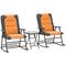 3-Piece Outdoor Foldable Rocking Chair Set, Orange