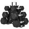 Soozier 60 LBS Hex Dumbbell Set with Rack, Rubber Coated Weights with Non-Slip Handles for Home Gym Strength Training