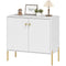 Sideboard, Modern Buffet Cabinet, Coffee Bar Cabinet with Fluted Doors and Adjustable Shelf, White