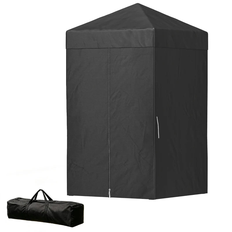 4 x 4 ft Compact Pop Up Canopy Tent, UPF 50+ Changing Room, Portable Instant Privacy Canopy with Mesh Window, Black