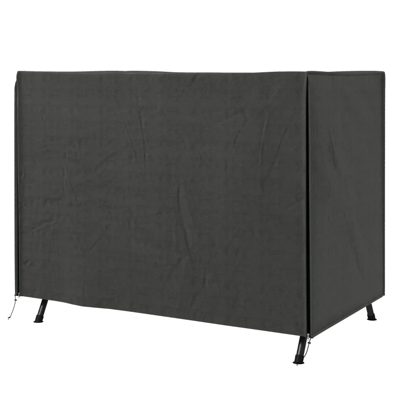 3-Seater Patio Swing Cover, Outdoor Garden Furniture Protection Hammock Glider Cover, 81" x 49" x 65", Dark Grey