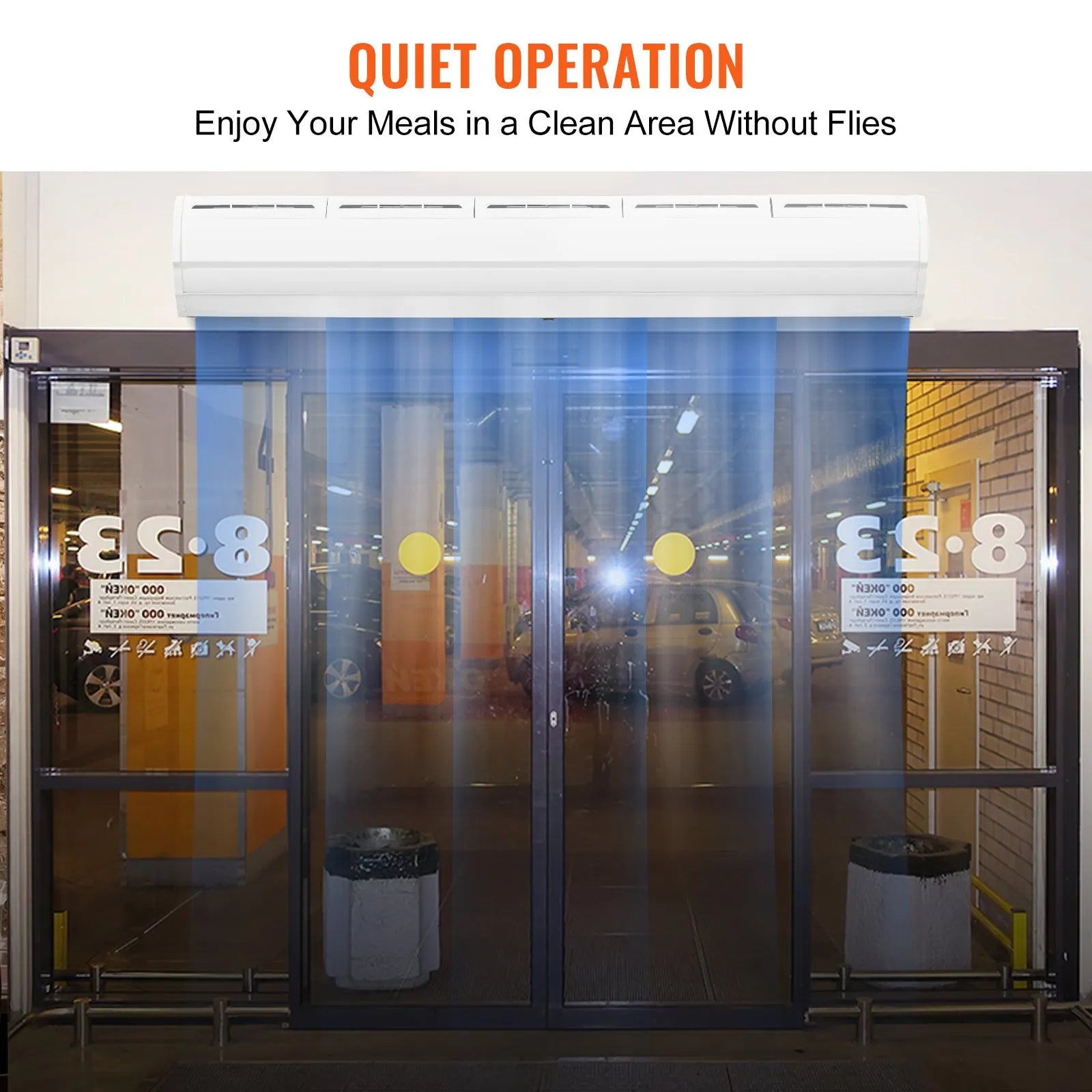 VEVOR 60" Commercial Indoor Air Curtain Super Power 2 Speeds 1500CFM, Tested to UL Standards Wall Mounted Air Curtains for Doors, Indoor Over Door Fan with Heavy Duty Limit Switch, Easy-Install 110V Unheated