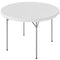 4ft Plastic Folding Picnic Table, Camping Table with Anti-Slip Foot Pads, Indoor Outdoor for Beach, BBQ, White