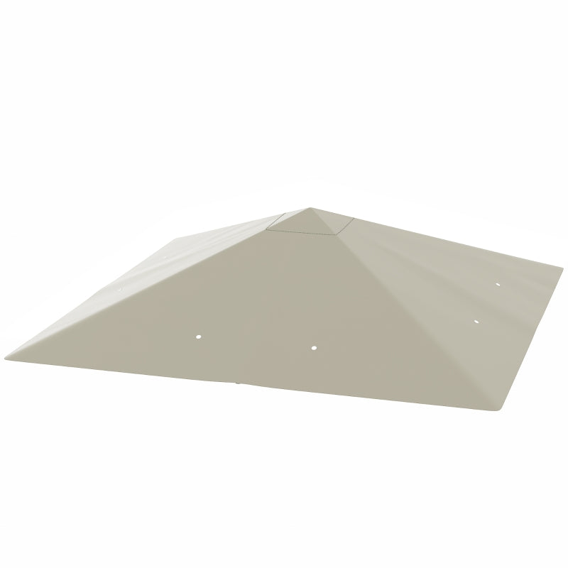 10' x 10' Gazebo Canopy Replacement Cover, Garden Gazebo Roof Replacement, UPF30+, TOP COVER ONLY, Grey