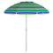 6ft Travel Beach Umbrella with Sand Anchor Height Adjustable Sun Umbrella with Tilt Bag 40+ UV Protection Multicolour