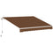 10' x 8' Manual Retractable Awning, Sun Shade Shelter Canopy, with Aluminum Frame and UV Protection for Patio Deck Yard Window Door, Coffee