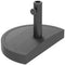 20 lbs Resin Half Parasol Base Outdoor Umbrella Stand Weight, Concrete Garden Parasol Stand, Black