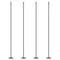 4 Pack of 8' String Light Poles, Steel Hanging Lighting Stand for Patio, Backyard, Deck, Wedding, Party, Black