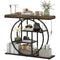 4-Tier Entryway Table with Charging Station LED Lights 39