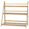 3-Tier Plant Stand, Plant Shelf Rack, Folding Bamboo Display Stand, 98x37x96.5cm, Natural