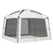 10' x 10' Screen Tent, UV50+ Protection Outdoor Screen House with Carry Bag & Ground Stakes, Fits 6-8 People, White