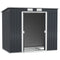 7 x 4ft Galvanised Steel Garden Shed, with Foundation Kit - Dark Grey