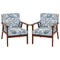 2 PCS Modern Accent Chairs with Cushioned Seat, Upholstered Linen-Feel Armchair for Bedroom, Living Room, Multicolored