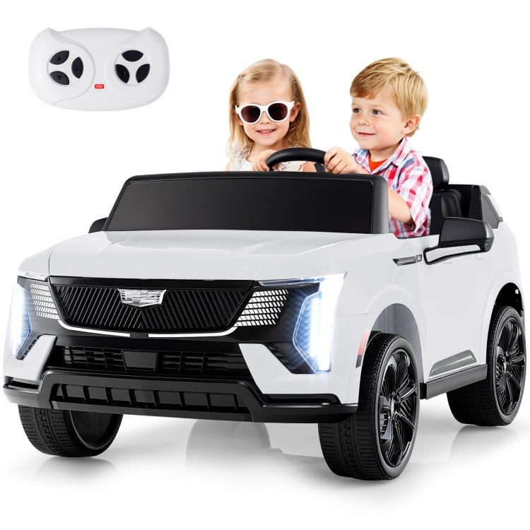 24V Ride on Truck 2-Seater Licensed Cadillac with Remote Control-White