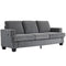 3 Seater Sofa with USB Ports & Cup Holders, Chenille-Feel Upholstered Couch for Living Room, Grey