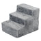 3-Step Dog Ramp for Sofa, Bed, and Couch, with Removable Cover, Light Grey