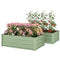 Set of 2 Galvanized Raised Beds for Garden, Outdoor Planter Box for Flowers, Herbs and Vegetables, Light Green
