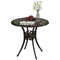30-inch Round Patio Dining Table with Umbrella Hole Cast Aluminium Outdoor Bistro Table, Brown