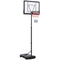 Soozier 5-7FT Basketball Hoop and Stand Backboard, Height Adjustable with Wheels for Youth Outdoor