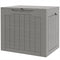 28 Gallon Deck Box, Resin Outdoor Storage Box with Handles, Waterproof and UV Resistant Storage Container