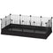 Small Animal Cage Waterproof Mat DIY Animal Playpen for Guinea Pigs Rabbits 12 Panels and Door Black