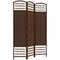 3 Panel Folding Room Divider, Portable Privacy Screen, Wave Fiber Room Partition for Home Office, Brown