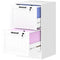 2 Drawer Filing Cabinet with Lock, Office Storage Cabinet with Adjustable Hanging Bars for A4 Letter Size Files, White