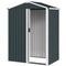 4.5 x 3ft Outdoor Storage Shed, Waterproof Metal Garden Shed with Lockable Door for Backyard, Patio, Lawn, Dark Grey