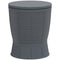 11 Gallon Patio Cooler Side Table, Outdoor Cooler Bar Table with Height Adjustable Top, Drainage Plug, Grey
