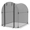 4.9' x 3.9' Crop Cage with Zipper Roll-Up Door, Mesh Plant Protection Tent from Animals with Galvanised Steel Frame