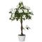 3FT Artificial Plant White Rose Floral in Pot, Fake Plant for Home Indoor Decor